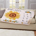 Personalized Sunflower Monthly Milestone Baby Blanket 50x60 - Baby Growth Tracker Blanket - Way Up Gifts