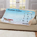 Personalized Airplane Baby Monthly Milestone 50X60 Sherpa Blanket - Travel Themed Baby Growth Blanket - Way Up Gifts