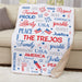 Personalized Fourth Of July Word Art 50X60 Sherpa Blanket - Independence Day Blanket - Way Up Gifts