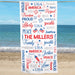 Fourth of July Word Art Custom Beach Towel - Way Up Gifts