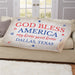 Personalized God Bless America Sherpa Blanket - Patriotic USA Throw Blanket - Way Up Gifts