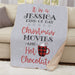Personalized Name Christmas Movie & Hot Chocolate Blanket 50x60 - Large Cozy Holiday Throw - Way Up Gifts