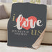 Personalized I Love Us Sherpa Blanket - Couple's Valentine's Day Blanket - Way Up Gifts