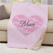 Personalized Mom Word Art Heart Sherpa Blanket - Custom Mothers Day Gift - Way Up Gifts