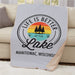 Personalized Life Is Better at the Lake Sherpa Blanket - Lake House Cabin Throw Blanket - Way Up Gifts