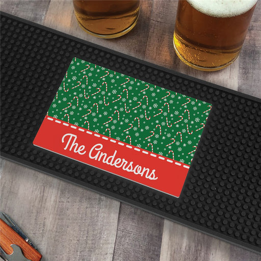 Personalized Candy Canes Bar Mat - LED Gift Works