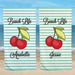 Cherry Stripe Personalized Beach Towel - Summer Fun Design - Way Up Gifts