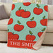 Personalized Apples Sherpa Blanket - Autumn Apple Pattern Blanket - Way Up Gifts
