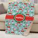 Personalized Santa Sherpa Blanket - Jolly Santa Personalized Holiday Throw - Way Up Gifts