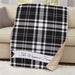 Personalized Family Name Plaid Sherpa Blanket - Cozy Plaid Family Throw - Way Up Gifts