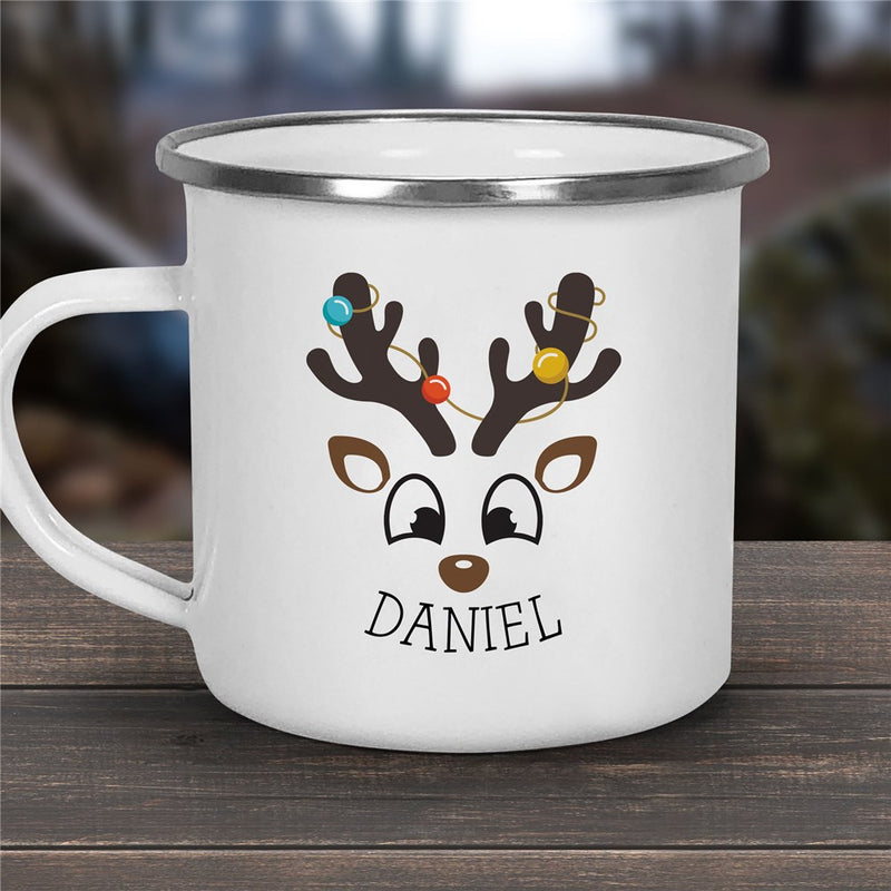 Reindeer Camper Mug - Personalized Christmas Camping Mug - LED Gift Works