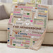 Personalized House With Vines Word Art Sherpa Blanket - Family Home Personalized Throw - Way Up Gifts