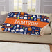 Personalized Sports Balls with Name Sherpa Blanket - Personalized Sports Fan Throw - Way Up Gifts