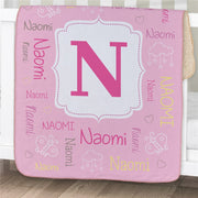 Personalized Baby Name Baby Sherpa Blanket - Personalized Infant Blanket - LED Gift Works