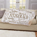 Personalized Family Name Static Word Art 50X60 Sherpa Blanket - Large Personalized Family Blanket - Way Up Gifts