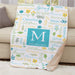 Personalized Spring Word Art Sherpa Blanket 50x60 - Large Floral Quote Blanket - Way Up Gifts