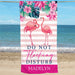 Funny Flamingo Do Not Disturb Custom Beach Towel - Way Up Gifts