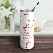 Let's Flamingle Tumbler - Personalized Tropical Design with Straw - LED Gift Works