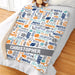 Personalized Sports Word Art Sherpa Blanket - Custom Athlete Name Blanket - Way Up Gifts