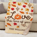 Personalized Love This Time of Year 50" x 60" Sherpa Blanket - Large Romantic Holiday Blanket - Way Up Gifts
