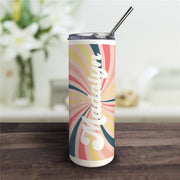 Retro Sunburst Tumbler - Personalized Summer Design with Straw - LED Gift Works