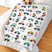 Personalized Monster Truck Sherpa Blanket - Custom Name Big Truck Blanket for Kids - Way Up Gifts
