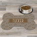Brown Paws with Name Personalized Dog Bone Rug - Custom Feeding Mat - Way Up Gifts