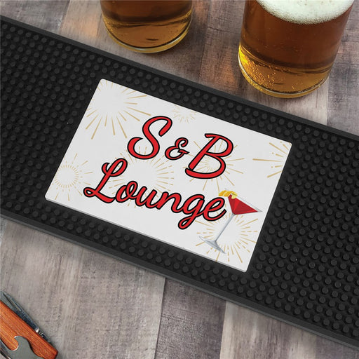 Personalized Martini Lounge Bar Mat - LED Gift Works