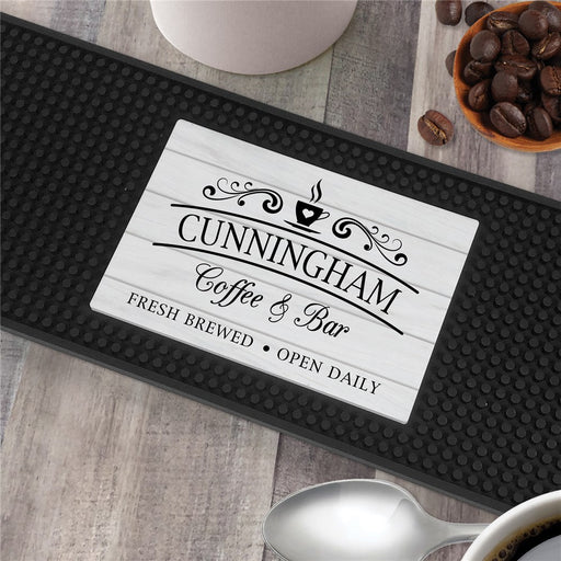 Personalized Farmhouse Coffee Bar Bar Mat - LED Gift Works