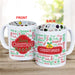 Gingerbread Word Art Christmas Mug - Personalized Gingerbread Christmas Coffee Mug - Way Up Gifts