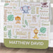 Personalized Baby Jungle Static Word Art 30" X 40" Sherpa Lined Baby Blanket - Jungle Animal Baby Blanket - Way Up Gifts