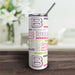 Personalized Initial Tumbler with Straw - A is For [Name] Design - Way Up Gifts