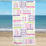 Custom Kid's Name Beach Towel - LED Gift Works
