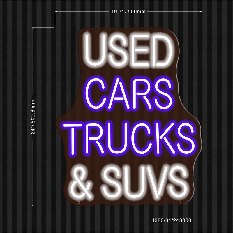 Used Cars Trucks SUVs Ultra-Bright LED Sign with Remote (Neon-Style, LED Technology) - LED Gift Works