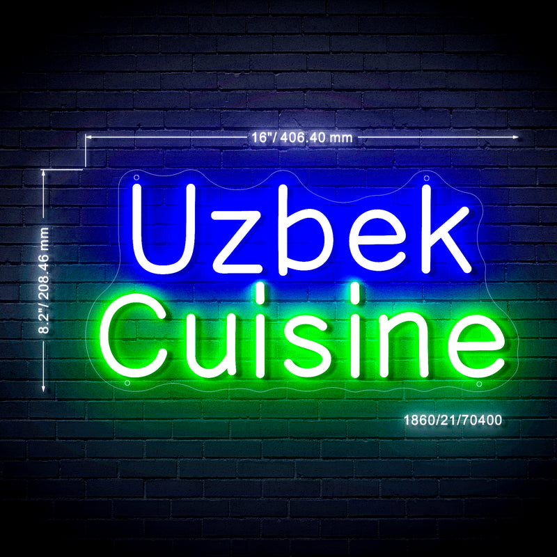 Uzbek Cuisine Flex Silicone LED Sign (Neon-Style, LED Technology) - LED Gift Works