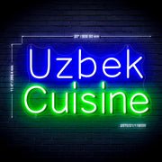 Uzbek Cuisine Ultra-Bright LED Sign with Remote (Neon-Style, LED Technology) - LED Gift Works
