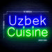 Uzbek Cuisine Ultra-Bright LED Sign with Remote (Neon-Style, LED Technology) - Way Up Gifts