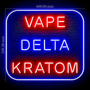 Vape Delta Kratom Ultra-Bright LED Sign with Remote (Neon-Style, LED Technology) - LED Gift Works