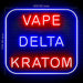 Vape Delta Kratom Ultra-Bright LED Sign with Remote (Neon-Style, LED Technology) - Way Up Gifts