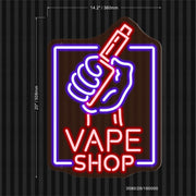 Vape Shop Holding Hand Display Ultra-Bright LED Sign with Remote (Neon-Style, LED Technology) - LED Gift Works