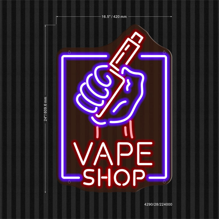 Vape Shop Holding Hand Display Ultra-Bright LED Sign with Remote (Neon-Style, LED Technology) - Way Up Gifts
