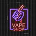 Vape Shop Holding Hand Display Ultra-Bright LED Sign with Remote (Neon-Style, LED Technology) - Way Up Gifts