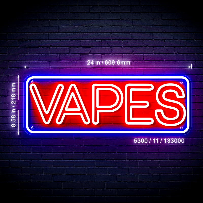 24" Vapes Ultra-Bright LED Sign with Remote (Neon-Style, LED Technology) - LED Gift Works