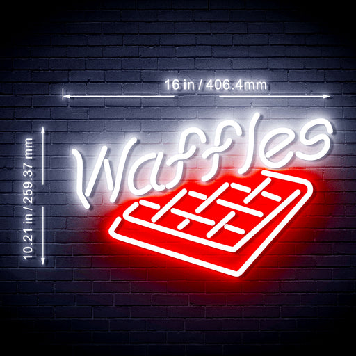 Breakfast Diner Waffles Flex Silicone LED Sign (Neon-Style, LED Technology) - Way Up Gifts