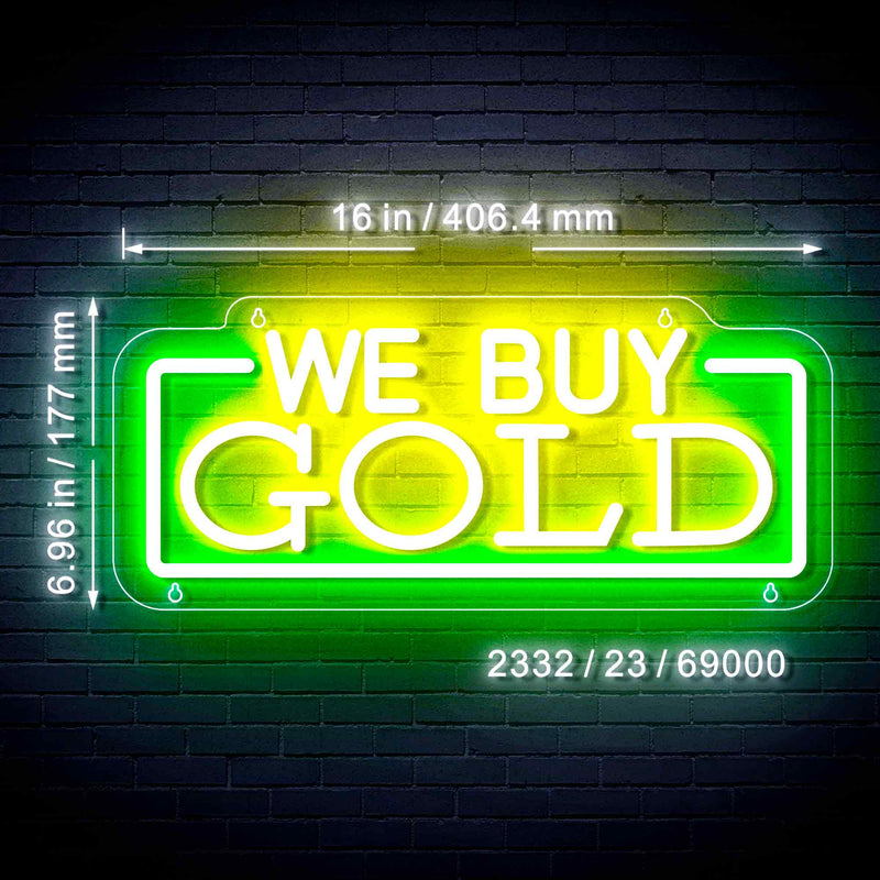 Pawn Shop We Buy Gold Flex Silicone LED Sign (Neon-Style, LED Technology) - LED Gift Works