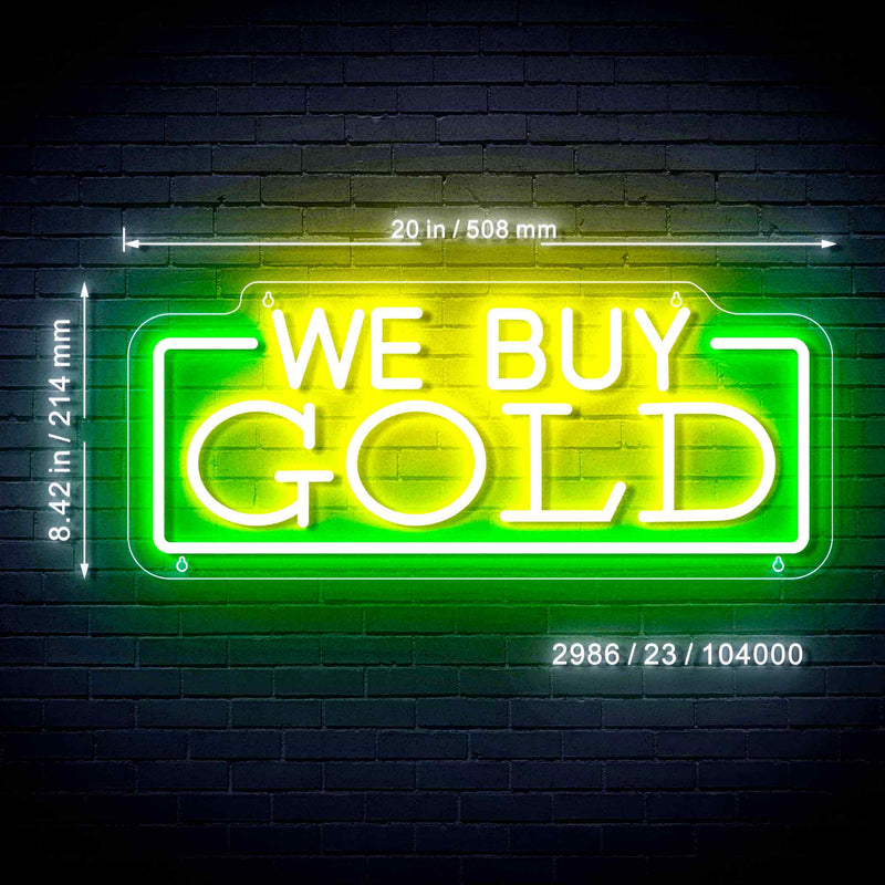 Pawn Shop We Buy Gold Ultra-Bright LED Sign with Remote (Neon-Style, LED Technology) - LED Gift Works