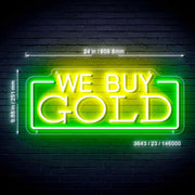 Pawn Shop We Buy Gold Ultra-Bright LED Sign with Remote (Neon-Style, LED Technology) - LED Gift Works