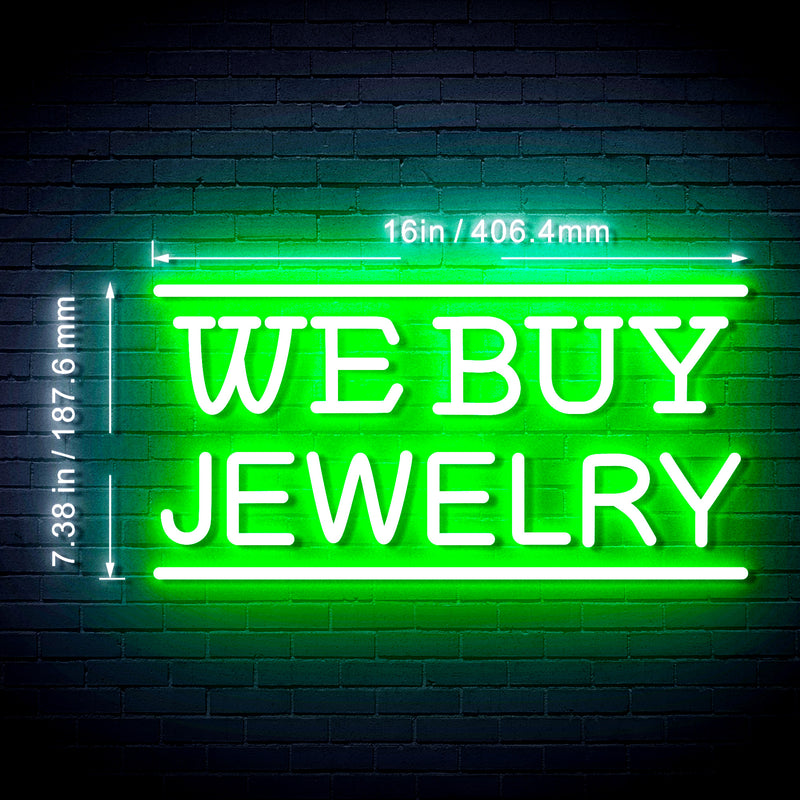 We Buy Jewelry Flex Silicone LED Sign (Neon-Style, LED Technology) - LED Gift Works