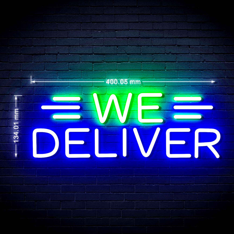 Restaurant Food Delivery We Deliver Flex Silicone LED Sign (Neon-Style, LED Technology) - LED Gift Works