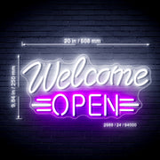 Welcome Open Ultra-Bright LED Sign with Remote (Neon-Style, LED Technology) - LED Gift Works